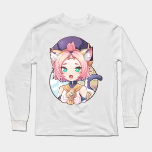rpg anime cute catgirl Long Sleeve T-Shirt